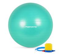 MSPORTS Ballon de gymnastique de qualité supérieure - Ballon de Pilates - Anti-éclatement avec pompe + application d'entraînement + poster d'exercices - Pezziball 55 cm - 105 cm - Ballon de fitness 85