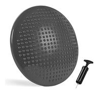 MSPORTS Coussin d'assise ballon avec pompe et poster d'exercices | env. 32 cm de diamètre avec surface à picots - Idéal pour le sport/fitness | Coussin d'équilibre Coussin de dossier