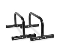 MSPORTS - Parallettes de fitness professionnels - L x l x H :60 x 35 x 29 cm - Composés de barres ou poignées de poussée - Petite taille -, Noir
