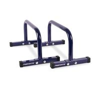 MSPORTS - Parallettes de fitness professionnels - L x l x H :60 x 35 x 29 cm - Composés de barres ou poignées de poussée - Petite taille -, bleu