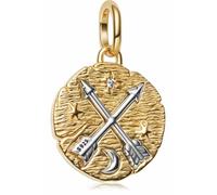 MSPOVOF Médaillon flèches croisées Charm, S925 perle en argent sterling, pour bracelets et colliers, pour les femmes cadeau de bijoux