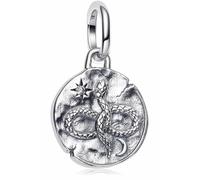 MSPOVOF Médaillon serpent infini Charm, S925 perle en argent sterling, pour bracelets et colliers, pour les femmes cadeau de bijoux