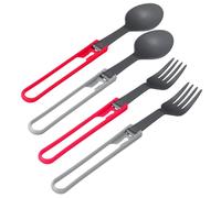 MSR - Folding Utensils 4-Pack - red / grey - Accessoires de cuisine - Cuillères et fourchettes