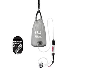 MSR Purificateur d'eau par gravité Guardian pour une utilisation dans l'arrière-pays, les voyages mondiaux et la préparation aux situations d'urgence, gris