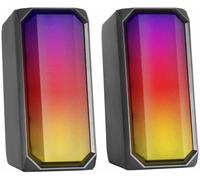 Msrgb, Haut-Parleurs Bluetooth 15 W De Puissance, Éclairage Rgb Full Mesh, Processeur Audio Dsp, 2 Pilotes Actifs, Connectivité Bluetooth 5.0 + Jack 3,5 Mm, Boîtier De Contrôle, Noir