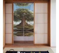 MSRHIUEF Lot de 2 rideaux imprimés arbre de vie - 86,4 x 142,2 cm - Pour portes, fenêtres, séparation de pièces, protection de l'intimité, de la lumière du soleil, du vent, de la poussière
