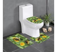 MSRHIUEF Lot de 3 tapis de sol antidérapants en forme de U en forme de bourdon, fermement fixé, absorbant et durable, épais et confortable