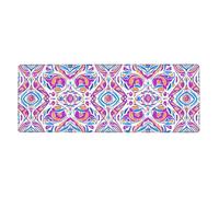 MSRHIUEF Tapis de souris extra large Motif Continuation of Flowers 30,5 x 80 cm pour l'apprentissage des jeux de bureau