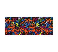 MSRHIUEF Tapis de souris extra large Motif expression confuse 30,5 x 80 cm pour l'apprentissage des jeux au bureau