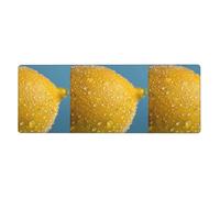 MSRHIUEF Tapis de souris extra large motif gouttes d'eau citron 30,5 x 80 cm pour l'apprentissage des jeux de bureau