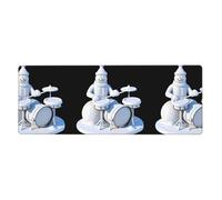MSRHIUEF Tapis de souris extra large motif sculpture de neige d'un batteur 30,5 x 80 cm pour l'apprentissage des jeux de bureau
