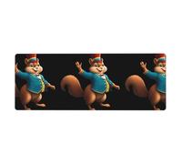 MSRHIUEF The Squirrel who directs The Circus Pattern Tapis de souris extra large 30,5 x 80 cm pour l'apprentissage des jeux de bureau