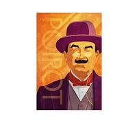 MSRV Poster vintage sur toile Agatha Christie's Poirot pour décoration de chambre à coucher, paysage sportif, bureau, chambre, cadeau, sans cadre : 40 x 60 cm