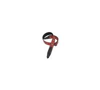 LEVY'S - MSSN80-RED - Sangle guitare et basse Jacquard doublée cuir
