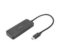 Digitus DS-45334 DisplayPort / USB-C® Adaptateur [1x USB-C® - 3x DisplayPort femelle] noir sans pr