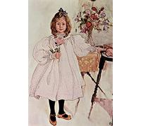 MSTECO Peinture Célèbre Art Imprime Image Toile Decoration Murale Gladys de Carl Larsson Pour la Décoration du Salon 60x90cm