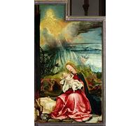 MSTECO Wall Art Impression sur Toile Photos d'œuvres d'art la reproduction la Nativité du retable d'Issenheim de Matthias Grünewald pour la décoration intérieure 60x90cm