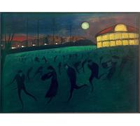 MSTECO Wall Art Impression sur Toile Photos d'œuvres d'art la reproduction Patineur par Marianne Von Werefkin pour la décoration intérieure 60x90cm