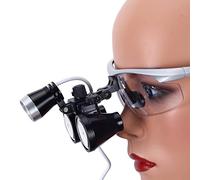 Mstiyx Loupes binoculaires dentaires Dentiste lunette chirurgicale médicale Loupe de grossissante 3,5X Lunettes de réglage de la distance de travail avec lampe frontale rechargeable à LED