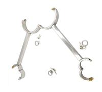 MSTMAZZ Barre D'écartement en Acier Inoxydable Verrouillable Collier BDSM Tour de Cou avec Menottes Manchette en Métal Jeu D'esclave Ensemble de Retenue Jouets Sexuels Fétichistes Adultes,L