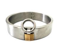 MSTMAZZ Collier de Cadenas en Acier Inoxydable pour Esclaves - Collier de Bondage en Métal BDSM pour Jeux Erotiques pour Adultes, Retenue Sexuelle du Cou avec Outil de Retenue à Joint Torique