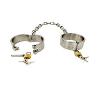 MSTMAZZ Collier en Acier Verrouillable avec Poignets de Cheville, Poignets de Cheville et Menottes - Ensemble de Bondage BDSM en Métal Lourd pour Jeux de Torture D'esclaves Fétichistes