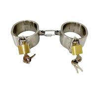 MSTMAZZ Collier en Acier Verrouillable avec Poignets de Cheville, Poignets de Cheville et Menottes - Ensemble de Bondage BDSM en Métal Lourd pour Jeux de Torture D'esclaves Fétichistes