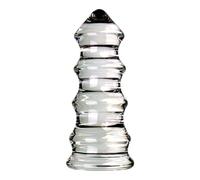 MSTMAZZ Énorme Gode Anal Transparent, Extenseur D'Anus, Spirale en Verre de Cristal, Plug Anal Gay, Grandes Perles Anales en Verre, Plug Anal pour Hommes et Femmes, Masseur de Prostate, Transparent