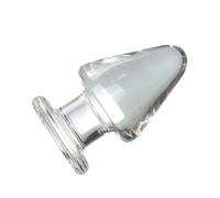 MSTMAZZ Énorme Gode en Verre Plug Anal XXL Extra Large Plug Anal en Verre de Cristal Transparent Gode Boules Anales Perle Anale Dilatateur D'anus Lisse SM Jouet Sexuel pour Femmes Hommes, Clair,D