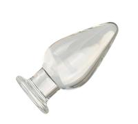 MSTMAZZ Énorme Gode en Verre Plug Anal XXL Extra Large Plug Anal en Verre de Cristal Transparent Gode Boules Anales Perle Anale Dilatateur D'anus Lisse SM Jouet Sexuel pour Femmes Hommes, Clair,E