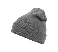 MSTRDS Bonnet en Tricot Unisexe Basic Flap Bonnet - Couleur Unie Neutre pour Homme et Femme sans Impression ni bâton, sans Logo - Couleur Darkgrey, Taille Unique