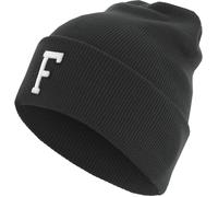 MSTRDS Bonnet Letter Cuff Knit Bonnet Noir Einheitsgröße