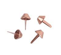 MSTZA 100/200 pièces 10/12/15 mm en Or Rose pour Pieds de Sac, Goujons inférieurs en métal pour Bricolage, Artisanat de Sac à Main en Cuir, matériel de Fabrication de Sacs, décoration de Sac à