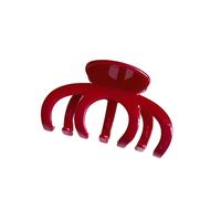 MSTZA 6,2~12,8 cm Pinces à Griffes de Requin français Rouge foncé Pince à Cheveux Logo doré Grandes Pinces à Cheveux pour Femmes Pinces à Cheveux Moyennes pour Cheveux Fins