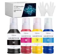 Msudoku Encre de Sublimation 440 ML pour Epson 104 102 ET-2870 ET-4810 ET-4800 ET-2815 ET-2810 ET-2820 ET-2830 ET-2850 ET-2856 Imprimante pour T-Shirts à Transfert Thermique Tumbler en