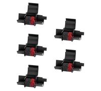 Msudoku Lot de 5 rubans encreurs de rechange compatibles avec calculatrice IR40T IR-40T CP-13 MP-12D Sharp EL-1750V P23-dhv CP13 EL-1801V HR-100TM HR-170RC (noir et rouge)