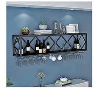 Msuiiixcccc Wine Rack Ceiling Wine Racks Bar Restaurant Wine Glass Rack Home Hanging 2-Tiers s Wall Mounted Hanging Holder Industrial Rustic Metal Wine Bottle Stand 100Cm 100Cm