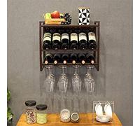 Msuiiixcccc Wine Rack Metal Wall Mounted Wine Rack - Wine Bottle and - Stylish Modern Wine Rack - with Top Shelf Dfvv Gold 50 * 30 * 42cm (Color : Black Size : 50 * 30 * 42cm)