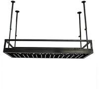 Msuiiixcccc Wine Racks Loft Wall Shelf Metal Iron Ceiling Rack Wine Racks Hanging Wine Bottle and Glasses Holder e Wine Holder Goblets Rack L120*W30Cm