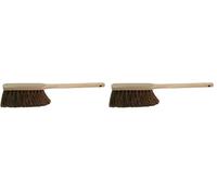 MSV 100103 Balayette Extra Coco Naturel/Bois Hévéa Couleur Naturelle 1,9 x 3,3 x 45 cm (Lot de 2)