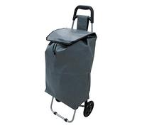 MSV 120048 Chariot de Courses avec 2 Roues Plastique Gris 91 x 35 x 29 cm