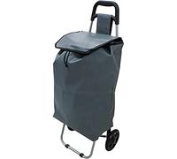 MSV 120049 Chariot de Courses avec 2 Roues Plastique Gris 91 x 35 x 29 cm