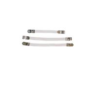 MSV 130062 Tendeurs pour Housse à Repasser 3 pièces de Nylon/Caoutchouc en Blanc/Argent, 18x1x1 cm