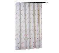 MSV 140034 Fleurs Rideau de Douche PVA Blanc/Multicolore 200 x 18 x 1 cm
