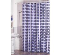 MSV 140103 Rideau de Douche Polyester + Plastique 180 x 200 x 0,1 cm - 12 anneaux inclus