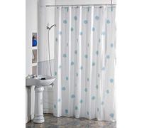 MSV 140110 Rideau de Douche Polyester + Plastique 180 x 200 x 0,1 cm - 12 anneaux inclus
