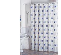 MSV 140112 Rideau de Douche Polyester + Plastique 180 x 200 x 0,1 cm - 12 anneaux inclus