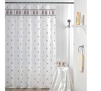 MSV 140117 Rideau de Douche Polyester + Plastique 180 x 200 x 0,1 cm - 12 anneaux inclus