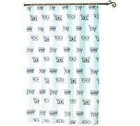 MSV 140121 Rideau de Douche Polyester + Plastique 180 x 200 x 0,1 cm - 12 anneaux inclus