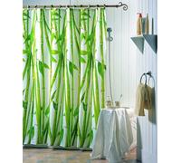 MSV 140122 Rideau de Douche Polyester + Plastique 180 x 200 x 0,1 cm - 12 anneaux inclus